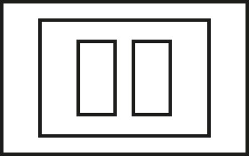 Placca Click 2 fori ravvicinati