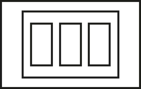 Placca Click 3 moduli