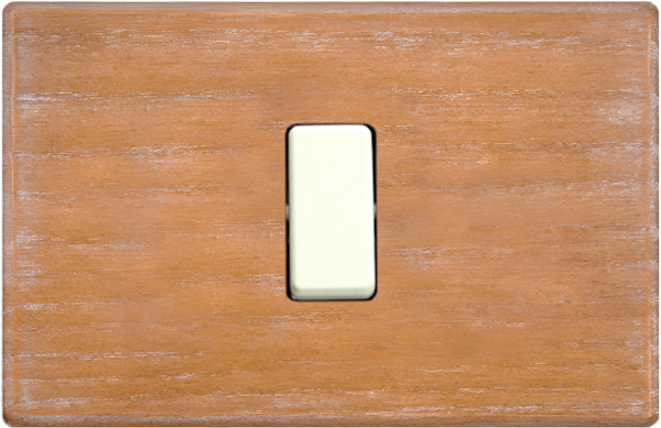 PLACCA IN VERO LEGNO SERIE CLICK ROVERE SBIANCATO