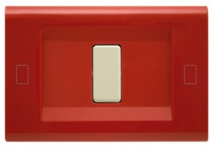 2571-R - Placca Tocco 1 foro Rosso