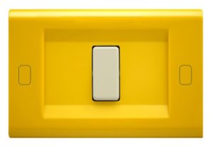 PLACCA TOCCO 1 FORO GIALLO