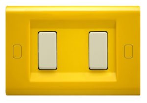 PLACCA TOCCO 2 FORI GIALLO