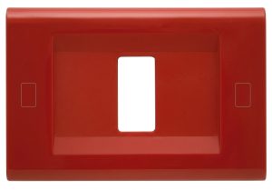 2571/R - PLACCA TOCCO 1 FORO ROSSO