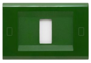 2571/V - PLACCA TOCCO 1 FORO VERDE