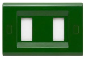 2572/V - PLACCA TOCCO 2 FORI VERDE