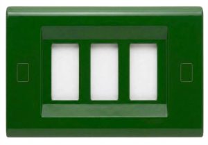 2573/V - PLACCA TOCCO 3 FORI VERDE